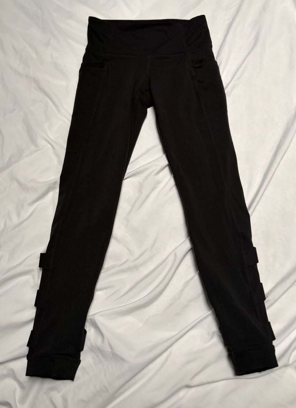 Athleta Black Crisscross Lattice Leggings Size SP